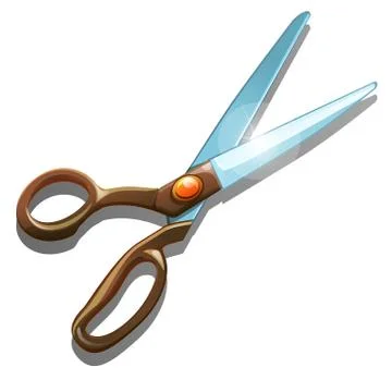 Scissors isolated on a white background. Scissors are hand-operated cutting Stock Illustration