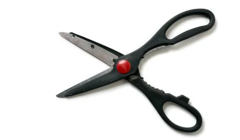Scissors isolated on the white Stock Photos