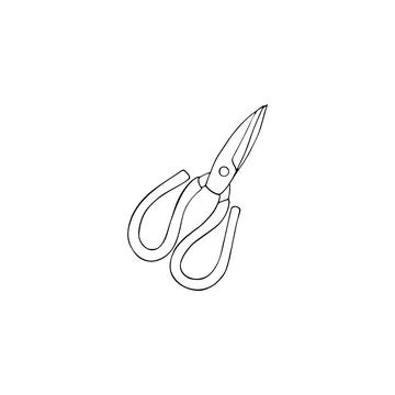 Scissors for leather or felt Stock Illustration