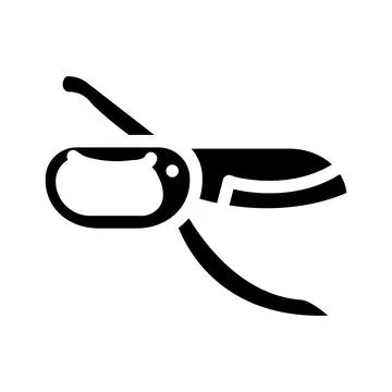 Scissors lettuce glyph icon vector illustration Ilustración de archivo
