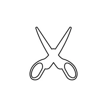 Scissors line icon. vector illustration black on white background Stock Illustration