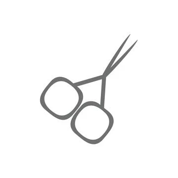 Scissors manicure vector isolated icon Stock Illustration