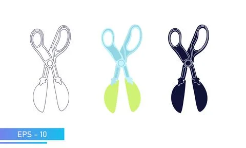 Scissors for modeling snowballs. Hobby and leisure items. Vector illustration. Stock Illustration