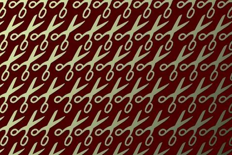 Scissors mosaic cutout shape cutting tool illustration pattern industrial イラスト素材