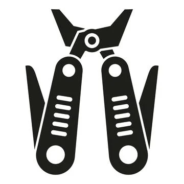 Scissors multitool icon simple vector. Army knife Stock Illustration