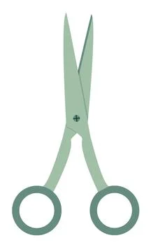 Scissors. Office supplies. Tool for use in craft for cutting. Flat style. Vector Stock Illustration