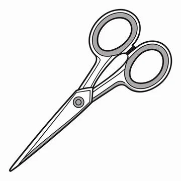 Scissors Office Tool Isolated on White Background - Vector Illustration Stock Illustration