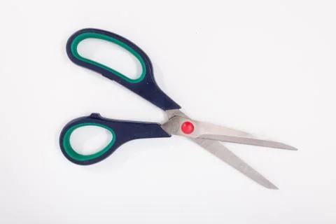 Scissors office on a white background. Isolate Stockfoto's