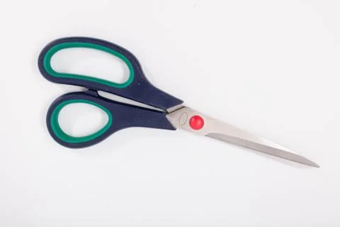 Scissors office on a white background. Isolate Stock Photos