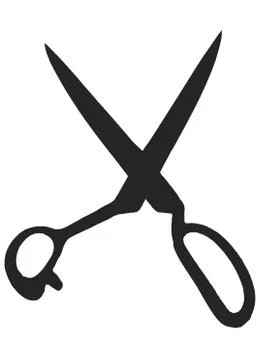 Scissors Open Shape Stock Illustration