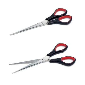 Scissors, opened and closed Stock Photos