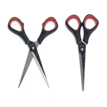 Scissors, opened and closed Stock Photos