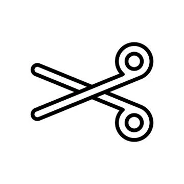 Scissors Outline Icon Stock Illustration