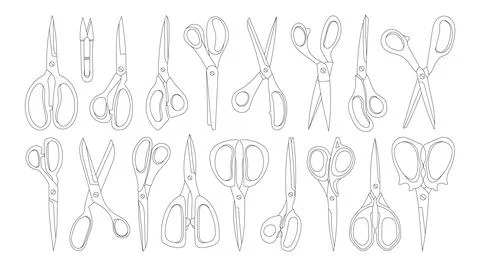 Scissors outline icon Stock Illustration