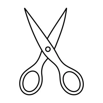Scissors Outline Vector Illustration Stock Illustration