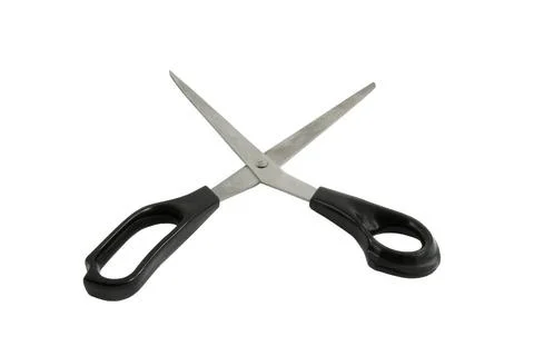 Scissors for paper over white background scissors for paper over white bac... Foto stock