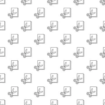 Scissors paper pattern seamless イラスト素材