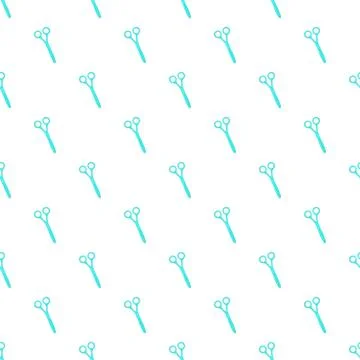 Scissors pattern, cartoon style Stock Illustration