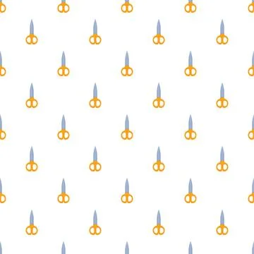 Scissors pattern creating a seamless background design Stock Illustration