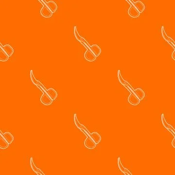 Scissors pattern orange Illustrazione stock