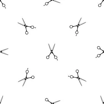 Scissors pattern seamless black Illustrazione stock