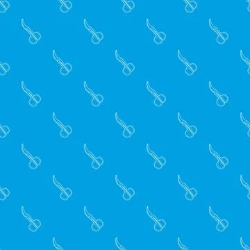 Scissors pattern seamless blue イラスト素材