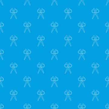 Scissors pattern seamless blue Stockillustratie