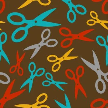 Scissors pattern seamless. shears background. vector texture Illustration