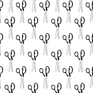 Scissors pattern for textile fabric wrapping paper vector illustration Stock Illustration