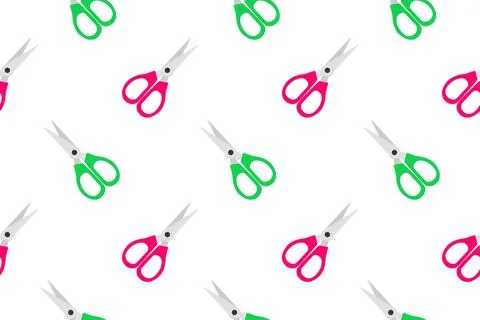 Scissors pattern. Vector illustration in flat style Stockillustratie