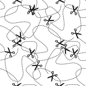 Scissors pattern. Vector illustration Stock Illustration