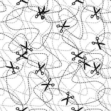 Scissors pattern. Vector illustration Stock Illustration