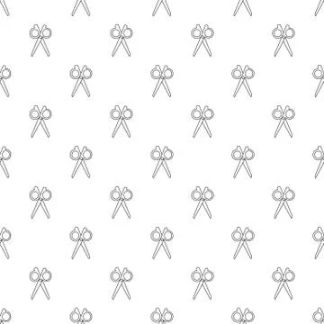 Scissors pattern vector seamless Stock Illustration
