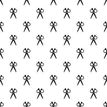 Scissors pattern vector seamless Illustrazione stock