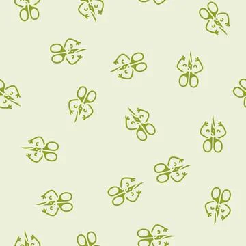 Scissors school character glyph seamless pattern 스톡 일러스트
