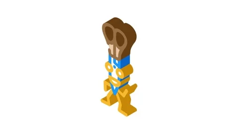 Scissors school character isometric icon animation Stock Footage 327295398