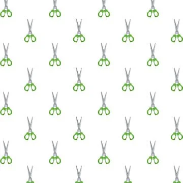 Scissors school supplies pattern background Illustrazione stock