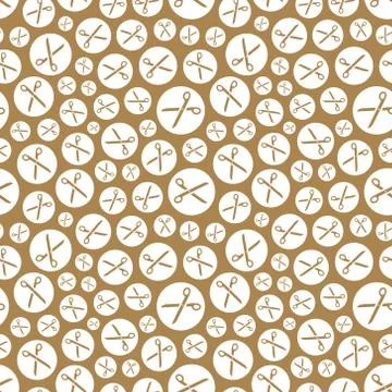 Scissors. Seamless pattern. Abstract background. Vector illustration. Stock Illustration