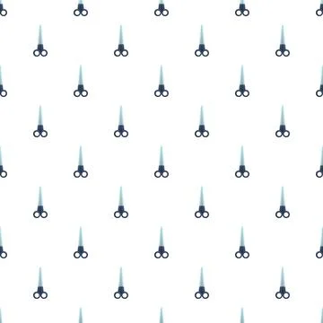 Scissors seamless pattern creating a cutting tool background Illustrazione stock