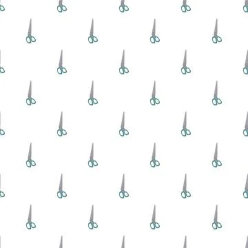 Scissors seamless pattern creating repeated background texture Stock Illustration