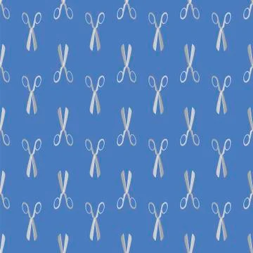 Scissors Seamless Pattern Stock Illustration