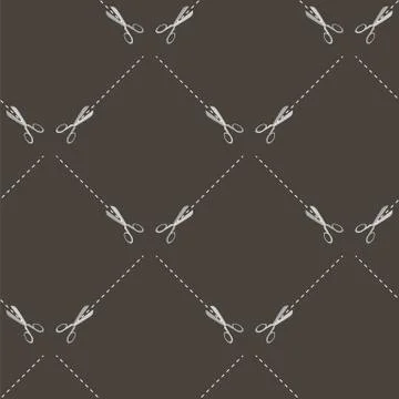 Scissors Seamless Pattern Stock Illustration