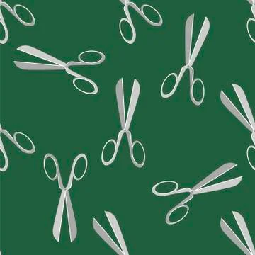 Scissors Seamless Pattern Stock Illustration