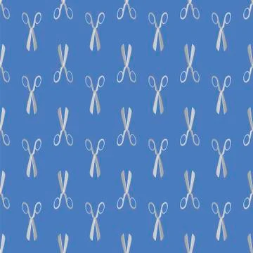 Scissors Seamless Pattern Illustrazione stock
