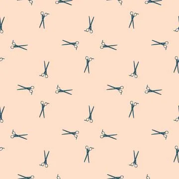 Scissors seamless pattern. Retro salon background. Stockillustratie