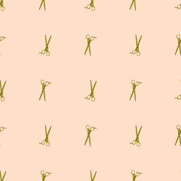 Scissors seamless pattern. Retro salon background. Stockillustratie