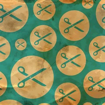 Scissors. Seamless pattern. Scissors. Seamless abstract background. Abstra... 库存照片