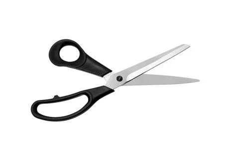 Scissors for sewing on white Foto stock