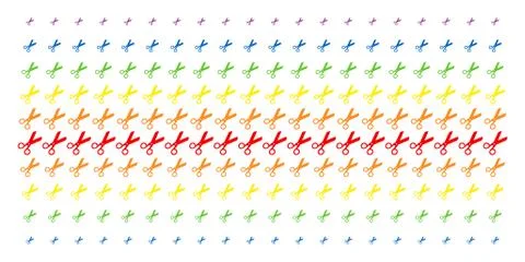 Scissors Shape Halftone Spectral Pattern Stockillustratie