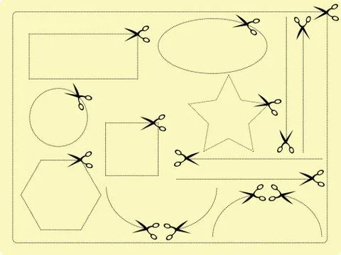 Scissors shape Stock Illustration